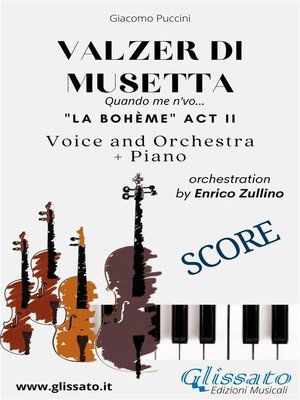 cover image of Valzer di Musetta--Voice, Orchestra and Piano (Score)